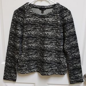 Banana Republic Womens Small Scoop Neck Long Sleeve Pleated Sweater Top Blouse